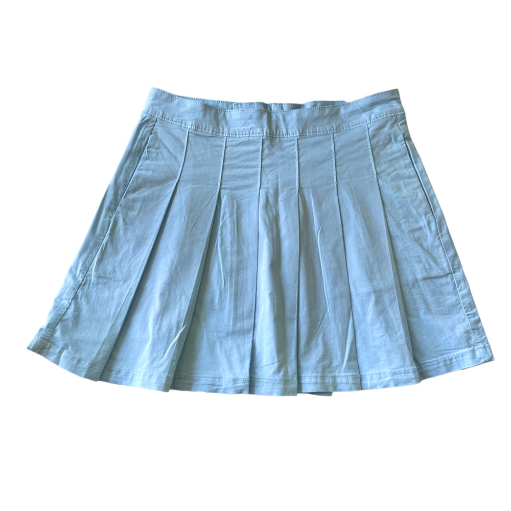 American Eagle Light Baby Blue Pastel Pleated Tennis Skirt Size 6 NWT